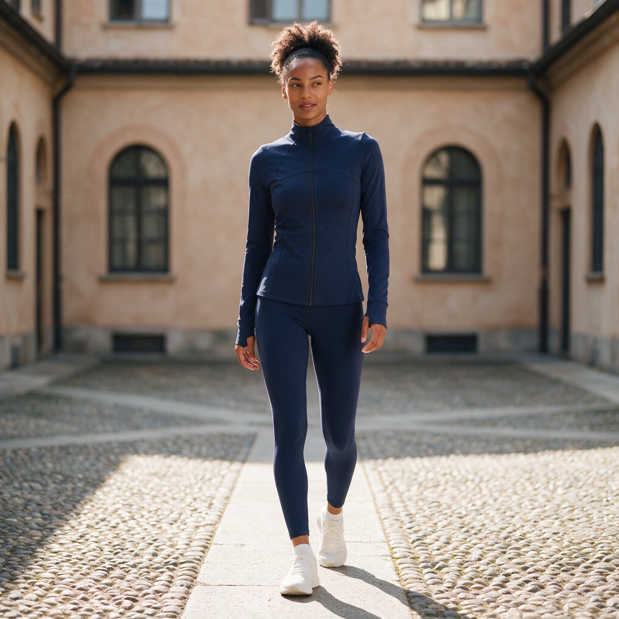Mira Form Jacket in Ocean Blue, Lifestyle